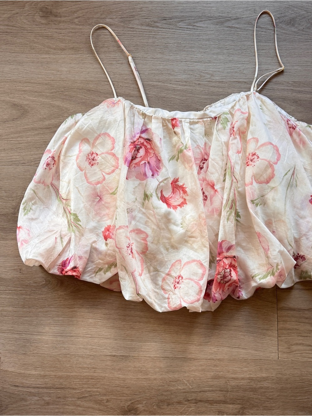 H&M floral bubble hem tank  size xl